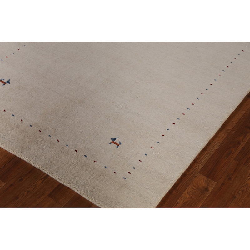 Little Animals Tribal Gabbeh Indian Rug Hand-Knotted Wool Carpet - 4'0" x 6'0"