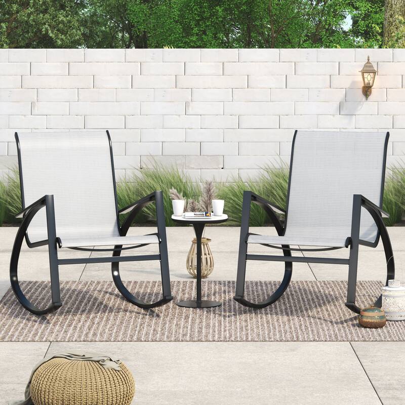 Corvus Antonio Outdoor Sling Fabric Rocking Chair
