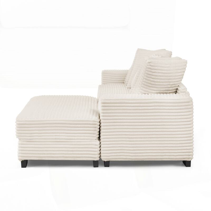 L-Shaped Modular Convertible Sofa