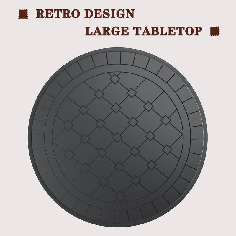 3/5 Piece Cast Aluminum Outdoor Dining Set with 39.37 in. Round Table and Seat Cushions