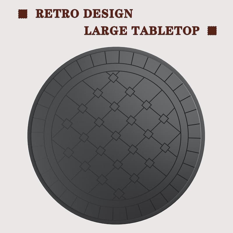 39.37-inch Cast Aluminum Patio Dining Round Table