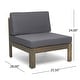 preview thumbnail 25 of 25, 2-Piece Acacia Wood Outdoor Sectional Sofa Set with Water-Resistant Cushions, Ottoman, and Coffee Table - Patio Furniture set