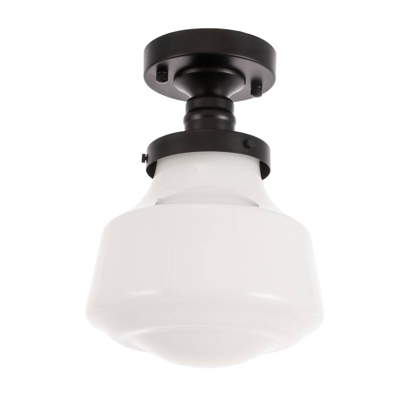 Nyle 1-Light Frosted Glass Flush mount
