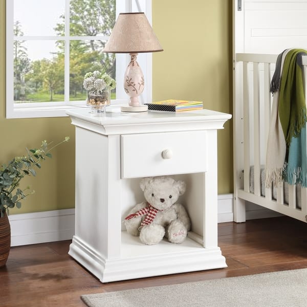 slide 2 of 4, Suite Bebe Connelly Universal Nightstand White - 1-drawer