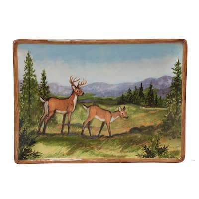 Certified International Mountain Summit Rectangular Platter, 14" x 10" - 14" x 10"