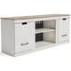 preview thumbnail 1 of 10, Vaibryn White/Warm Brown 60" TV Stand - 60 in