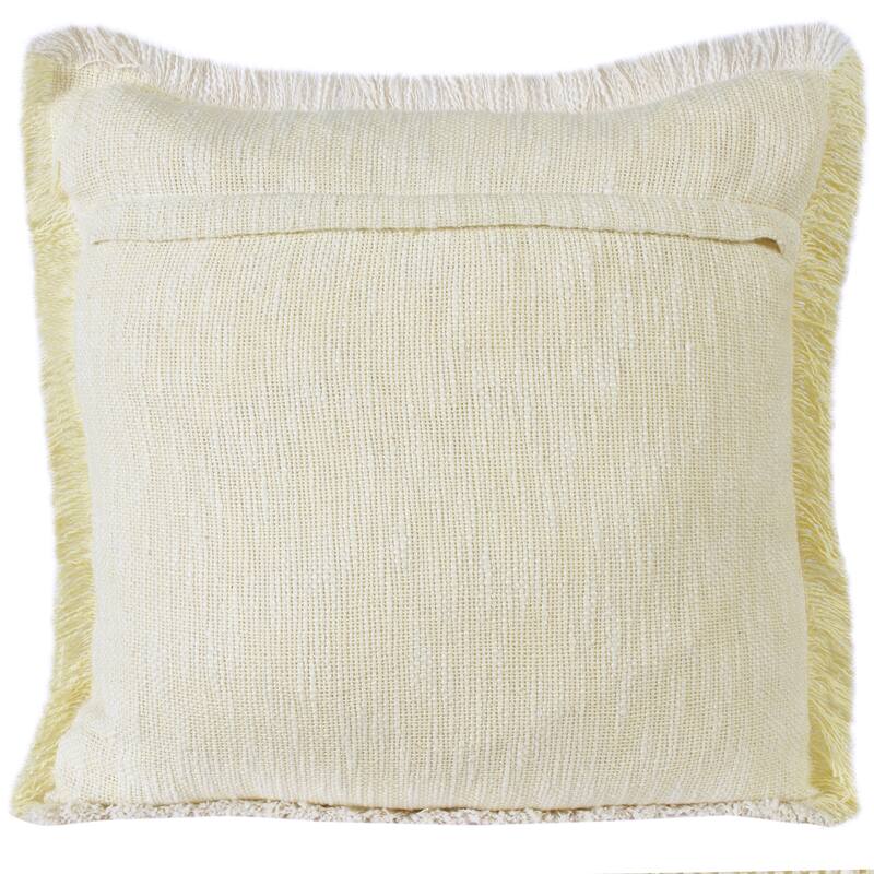 Sevita Two-Tone Cotton Fringe Throw Pillow