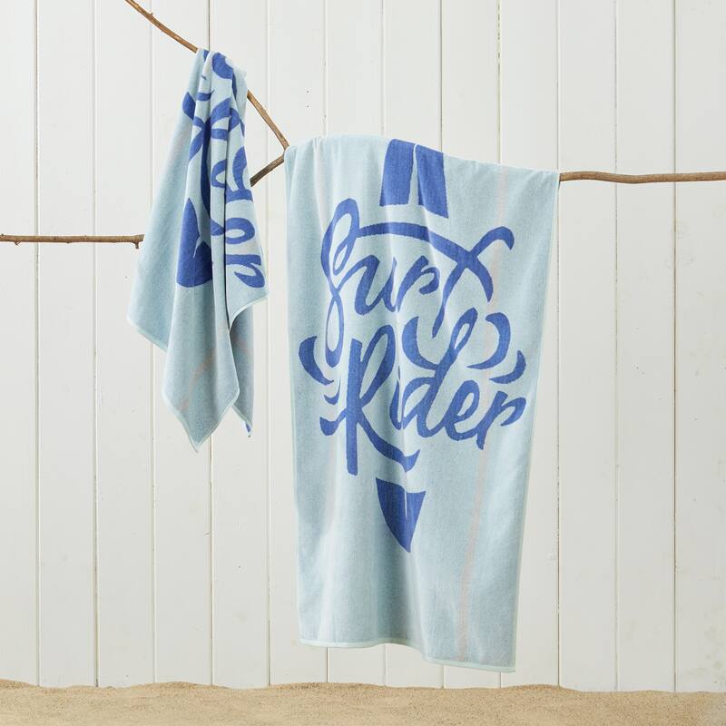 Linery & Co. 100% Cotton Jacquard 2 Pack Summer Beach Towels