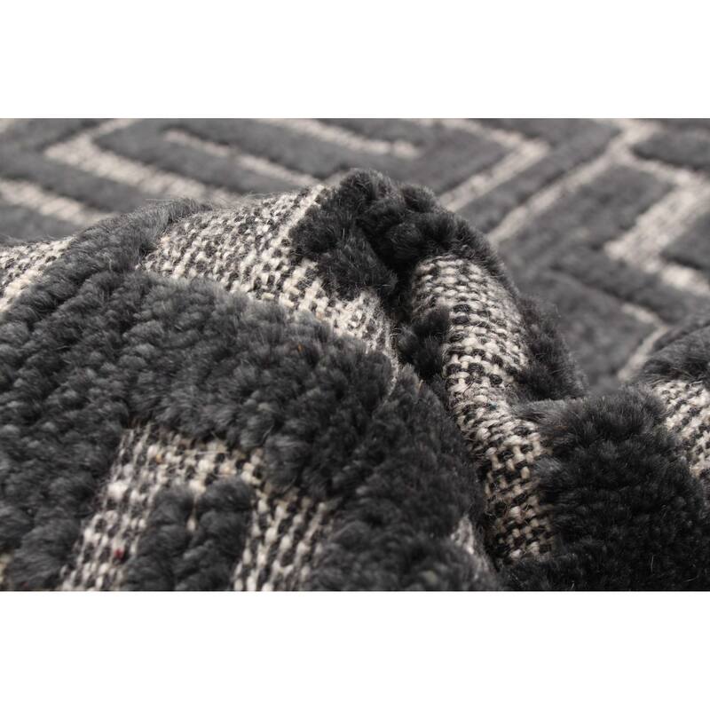 ECARPETGALLERY Hand-knotted Tangier Grey Wool Rug - 2'11 x 4'10
