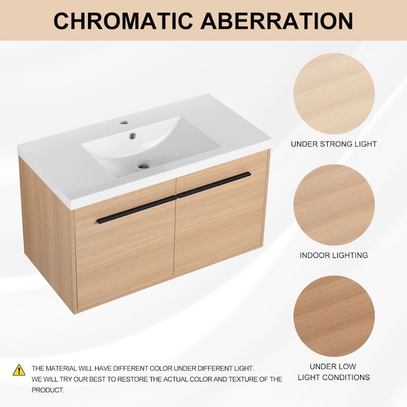 BNK 16"/20"/24"/30"/36" Single Sink Bathroom Vanity with Soft Close Door and Shelf