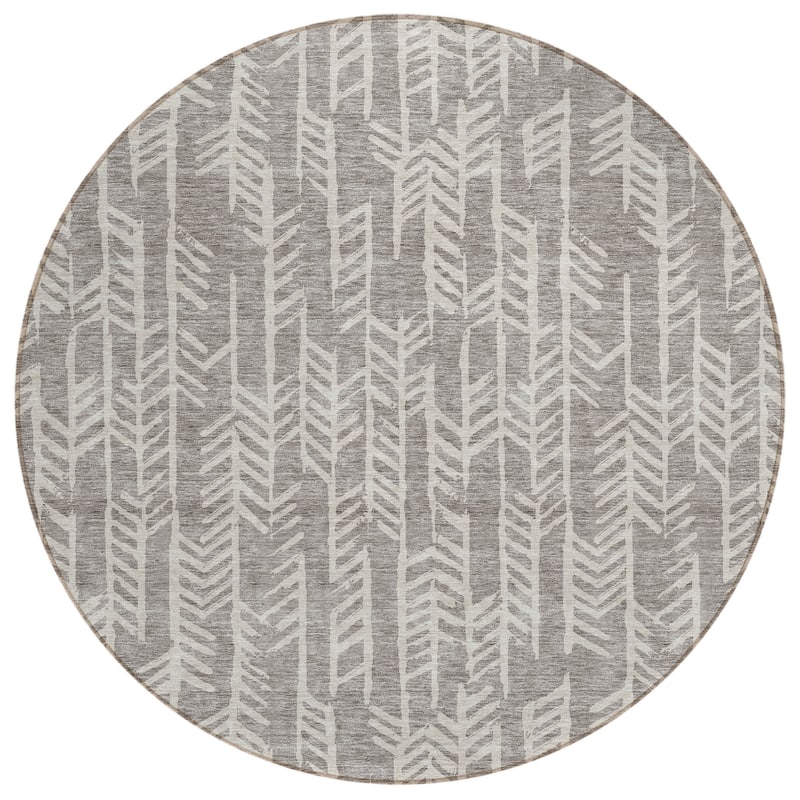 HomeRoots Tribal Transitional Rectangle Outdoor Rug