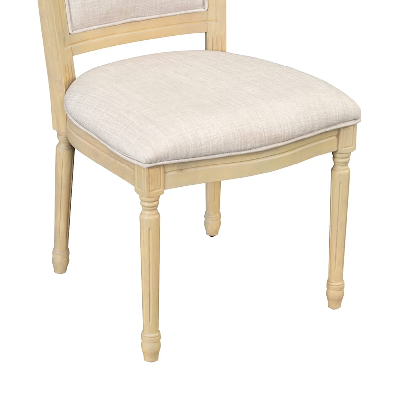 78.1'' Extendable Wood Dining Table Set with Removable Leaf and 6 Upholstered Dining Chairs