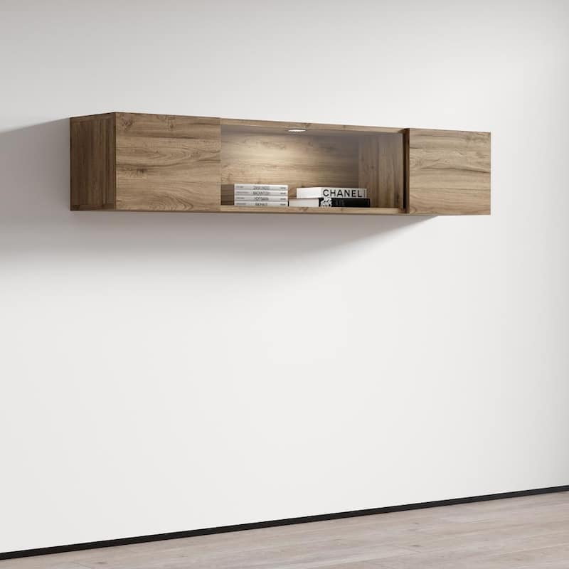 Strick & Bolton Hadi Contemporary Wall-mounted Media Cabinet