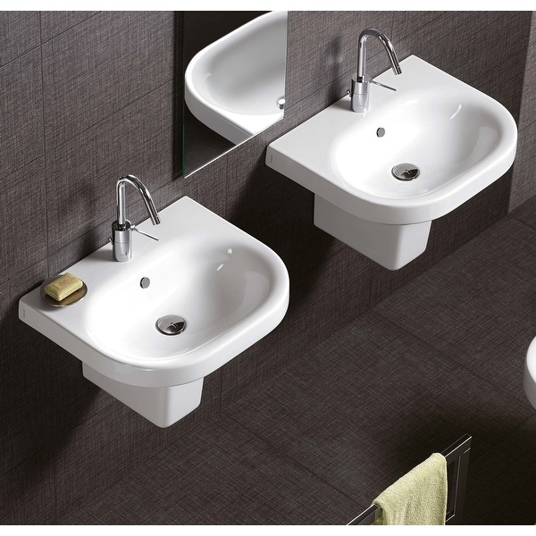 Bissonnet Daytime 45 Semi Pedestal Pro 17 11 16 Vitreous China Bissonnet Daytime 45 Semi Pedestal Pro 17 11 16 Vitreous China Wall Mounted Sem White Free Shipping Today 18430391