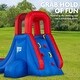 preview thumbnail 3 of 10, Sunny & Fun Single Ring Inflatable Water Slide Park & Blow up Pool with Air Pump