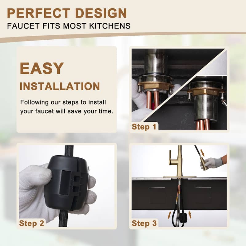 Single-Handle Pull-Out Sprayer Kitchen Faucet