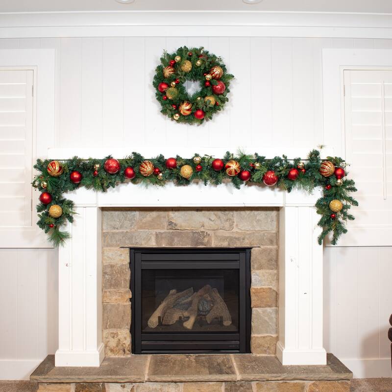 9 ft. Artificial Christmas Garland with Lights - Christmas Classic - Gold