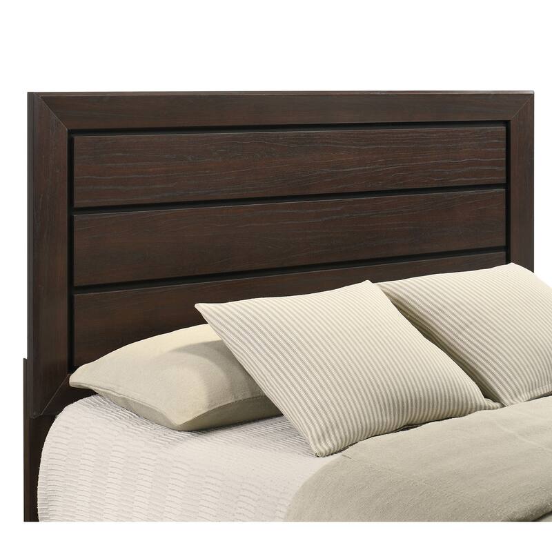 Queen Panel Bed in Dark Cocoa with Engineered Wood Frame