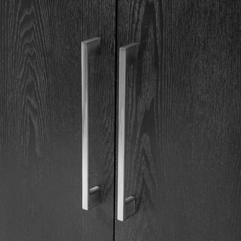 Roomfitters Storage Cabinet Sideboard Wooden Cabinet with 4 Metal Handles, 4 Shelves, and 4 Doors for Hallway