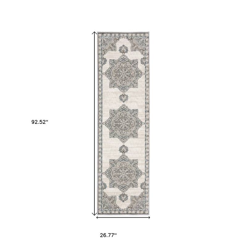 HomeRootsMedallion Traditional Rectangle Area Rug