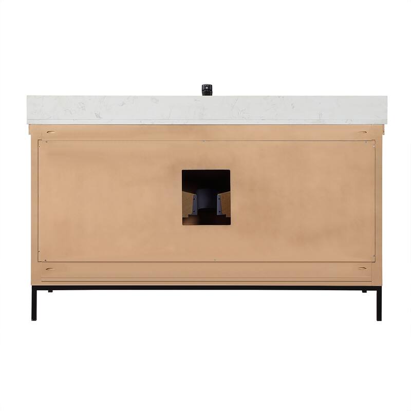 Altair Kesia Bathroom Vanity with Composite Stone Countertop with Mirror