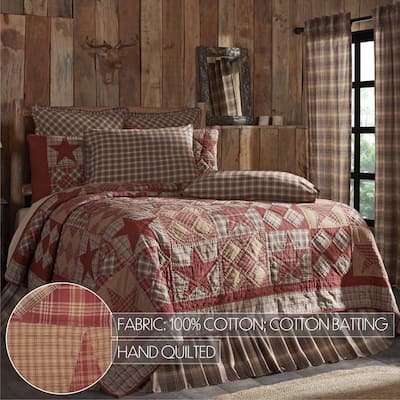 Dawson Star-Tan Rustic Star Cotton Quilt
