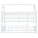 preview thumbnail 21 of 40, Twin Size Metal Bed House Bed Frame with Fence and Four Metal Grid Shelves