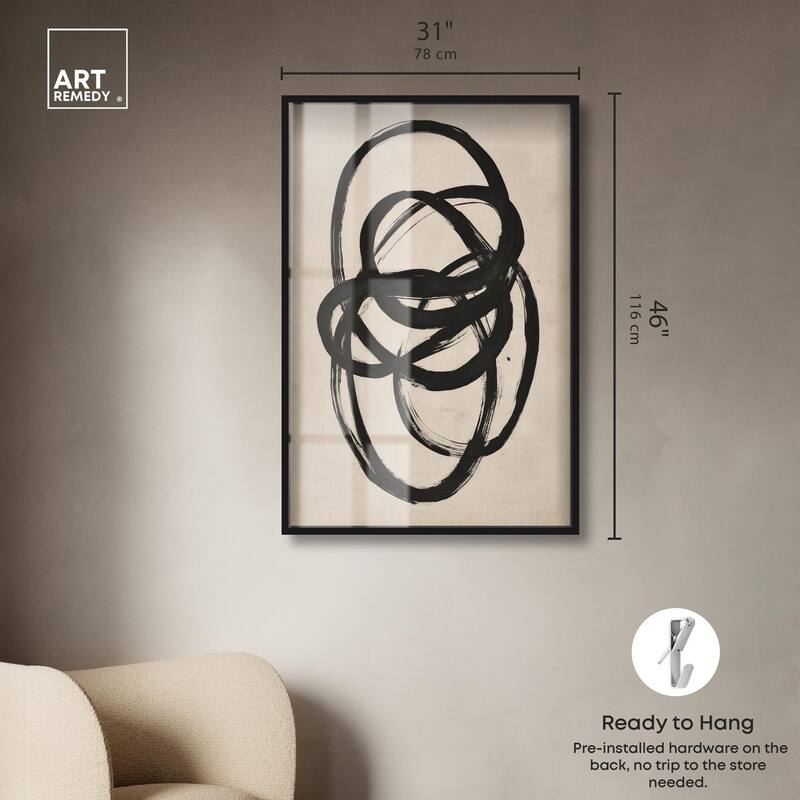 Beige Black I Shadowbox by Art Remedy
