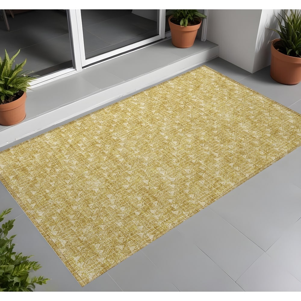 Beve Sleek Geometric Weather Resistant Classic Meets Modern Outdoor Rug
