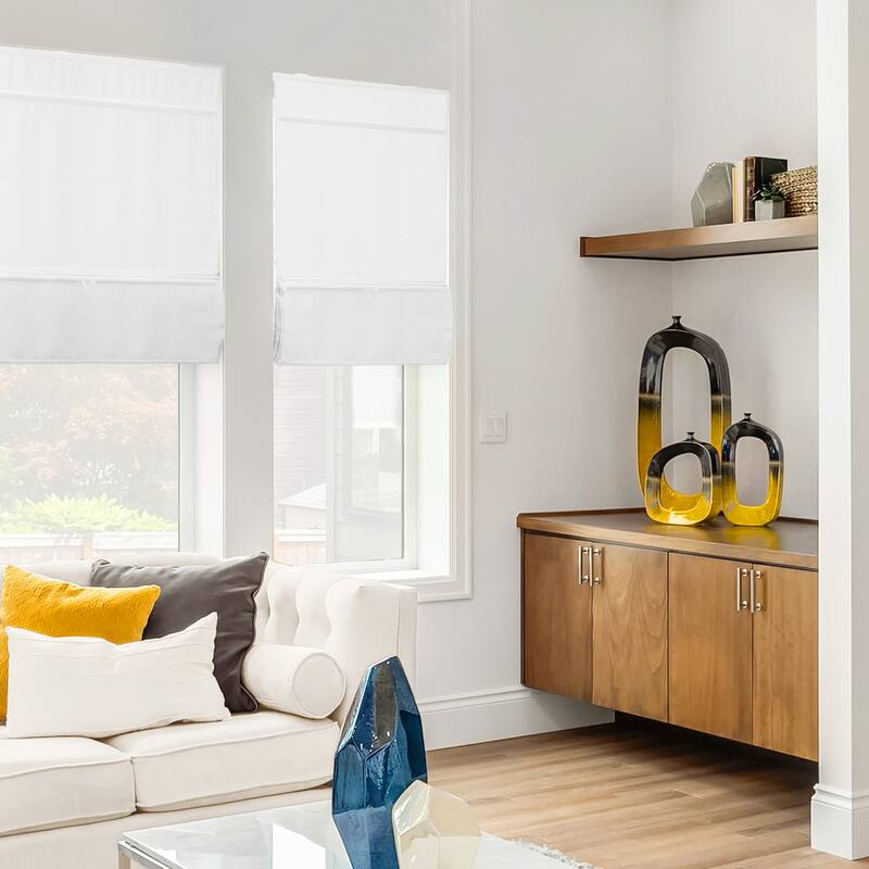 CHICOLOGY Cordless Magnetic Light Filtering Roman Shades