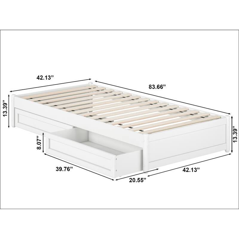 Barcelona Panel Platform Bed with Storage Drawers