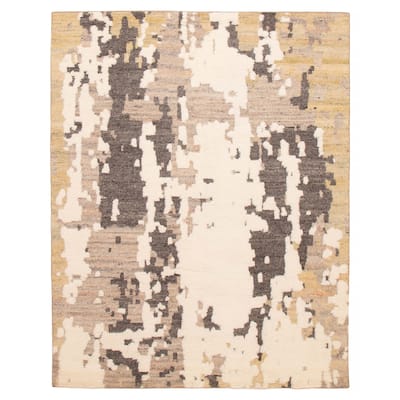ECARPETGALLERY Hand-knotted Tangier Cream Wool Rug - 8'0 x 10'0