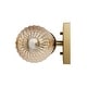 preview thumbnail 6 of 5, Hunter + Jasmine Roth Beverly Glen Luxe Gold Amber Glass 2-Light 24" Bathroom Vanity Wall Light - Transitional - Damp Rated