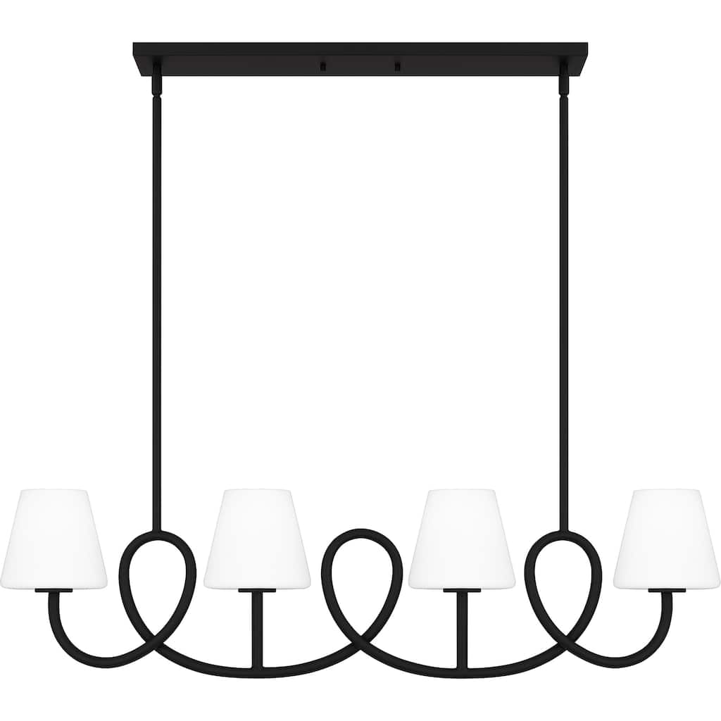 Atkins 4-Light Matte Black Island Light