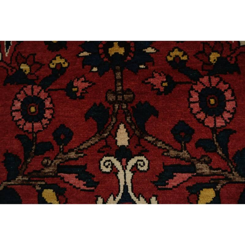Hand Knotted Oriental 100% Wool Carpet Traditional Floral Red Bakhtiari Area Rug - 12' 9'' X 9' 10''