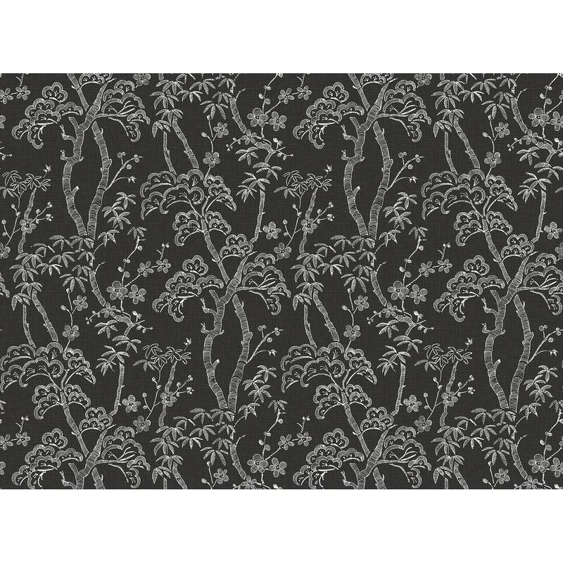 REMIX Walls by Katie Hunt Storybook Forest Charcoal Grey Wall Mural