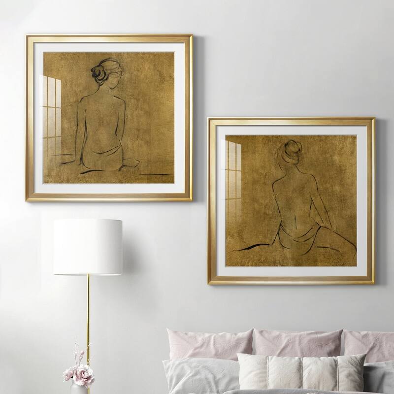 Golden Bather I Premium Framed Print - Ready to Hang