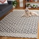 preview thumbnail 8 of 19, SAFAVIEH Handmade Marbella Muyesser Boho Geometric Wool & Viscose Rug 8' x 10' - Black/Ivory - Rectangle