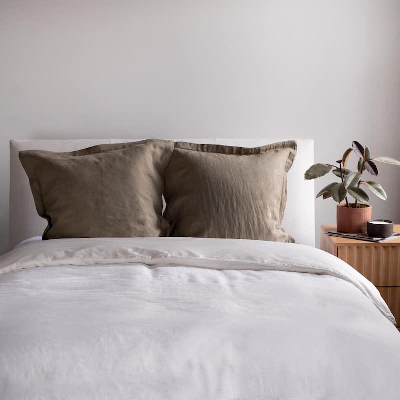 French Linen and Cotton Duvet Cover & Sham Set by BOKSER HOME