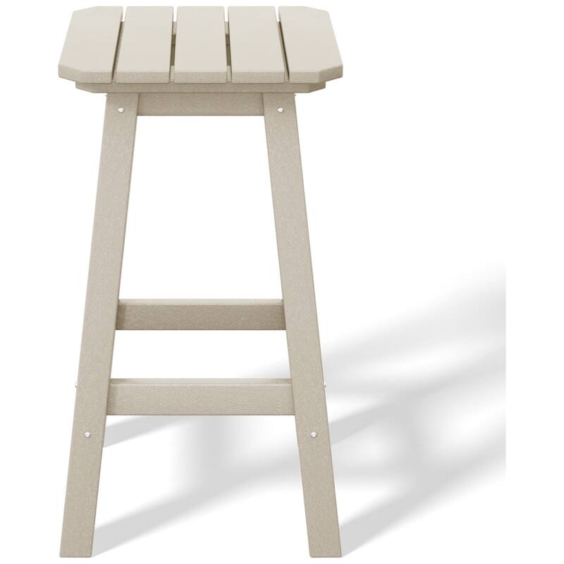 Laguna Hdpe All Weather Outdoor Patio 24" Square Counter Stool (Set Of 3)