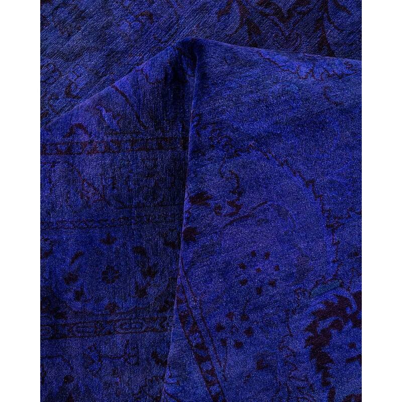 Fine Vibrance, One-of-a-Kind Hand-Knotted Area Rug - Purple, 9' 2" x 12' 4" - 9' 2" x 12' 4"