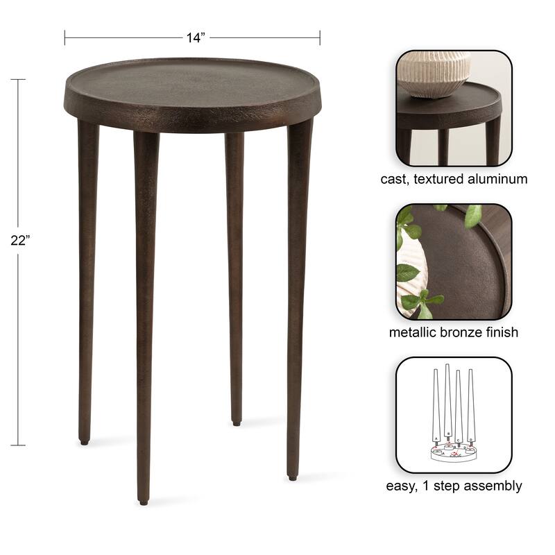 Kate and Laurel Rava Metal Drink Table