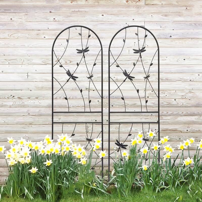 2 Pack Metal Garden Trellis 71in x 19.7in Rustproof Trellis