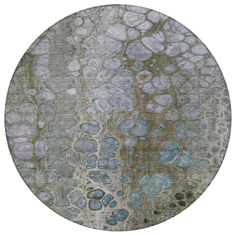HomeRoots Abstract Transitional Rectangle Outdoor Rug
