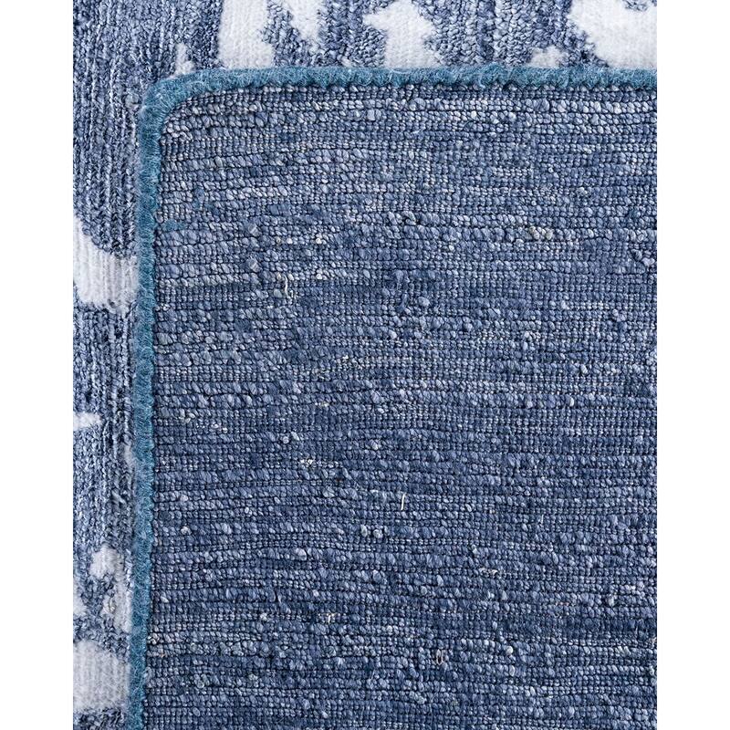 Modern One-of-a-Kind Hand-Knotted Area Rug - Gray, 9' 2" x 12' 0" - 9' 2" x 12' 0"