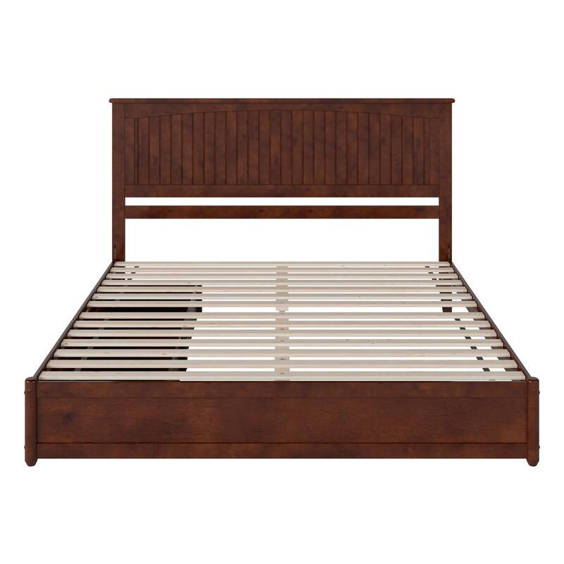 Malta Platform Bed with Panel Footboard and Storage Drawers