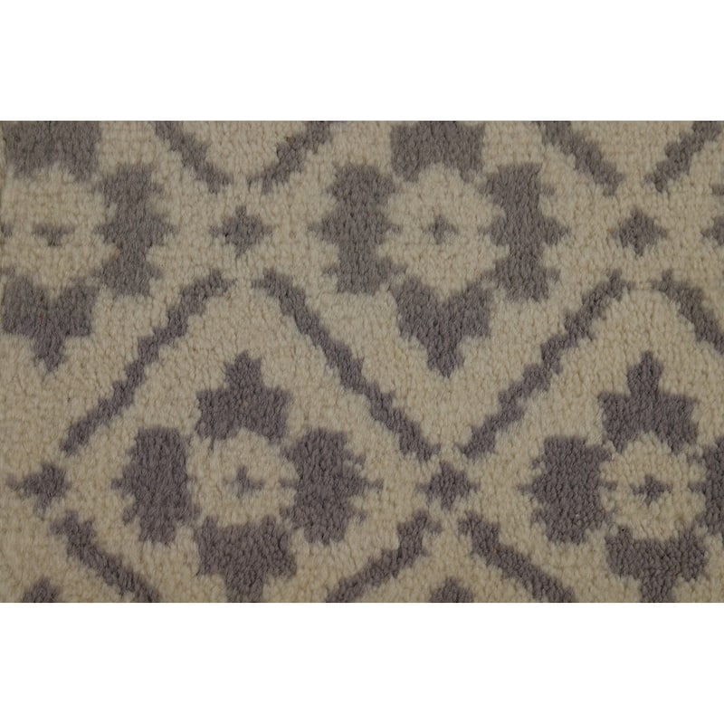 Geometric Moroccan Oriental Rug Handmade Wool Carpet - 4'10" x 7'10"