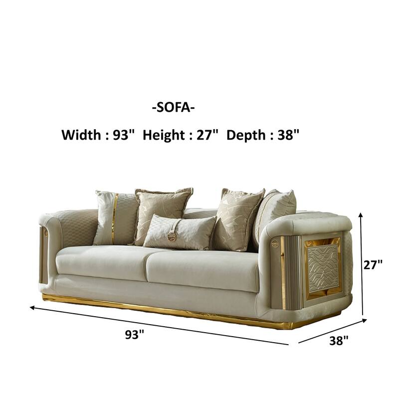 Calista 4 Pieces Living Room Sets 1 Sofa 1 Love seat 1 Chair