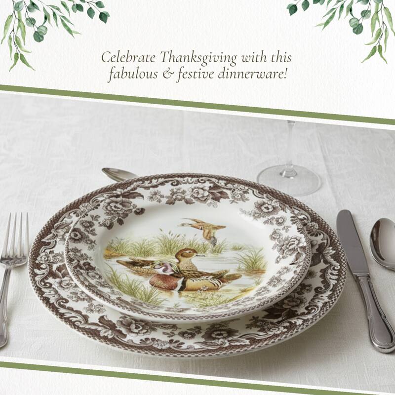 Spode Woodland Luncheon Duck Motif Plate