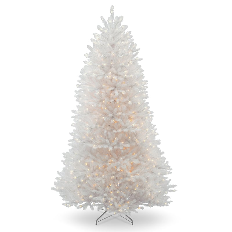 National Tree Company 6.5 ft. Dunhill White Fir Tree with Clear Lights - 6.5 Foot